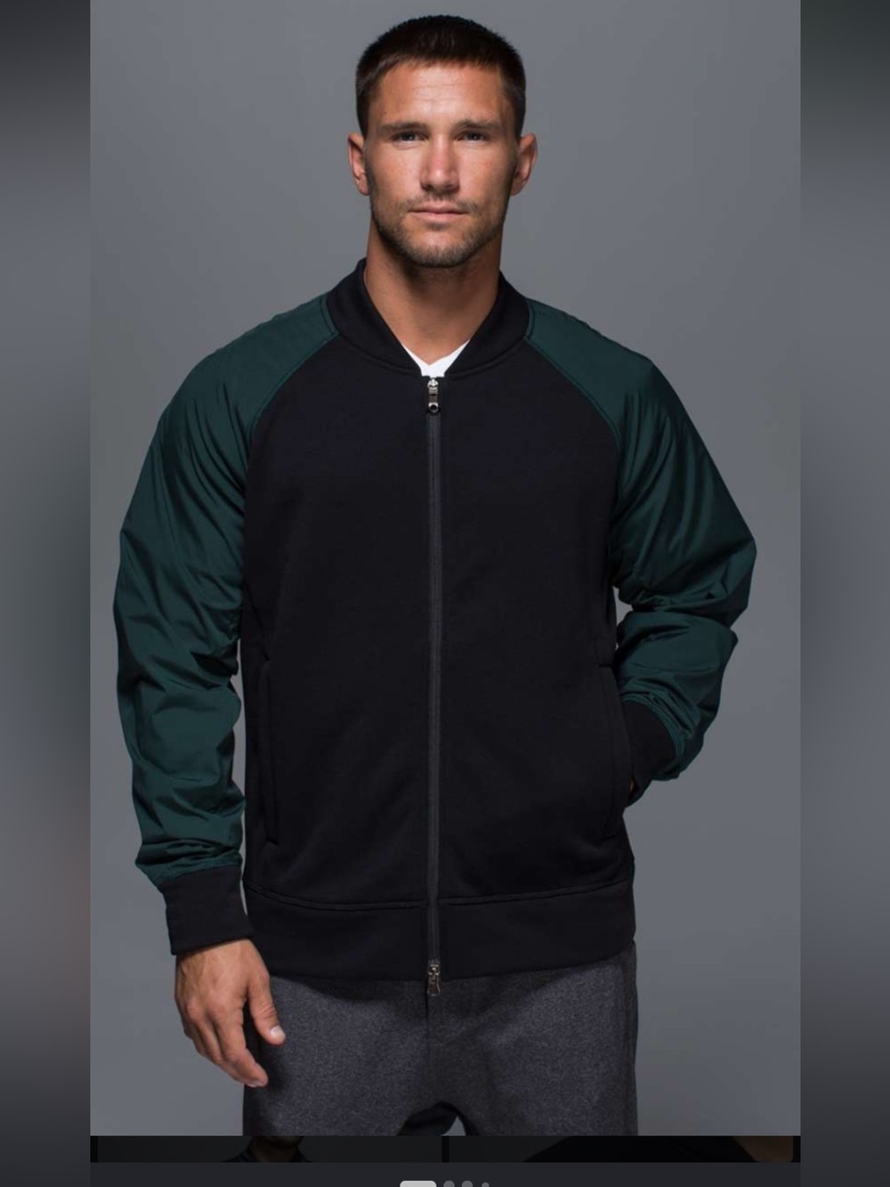 Mens Medium Revolution Jacket , Black/Fuel Green